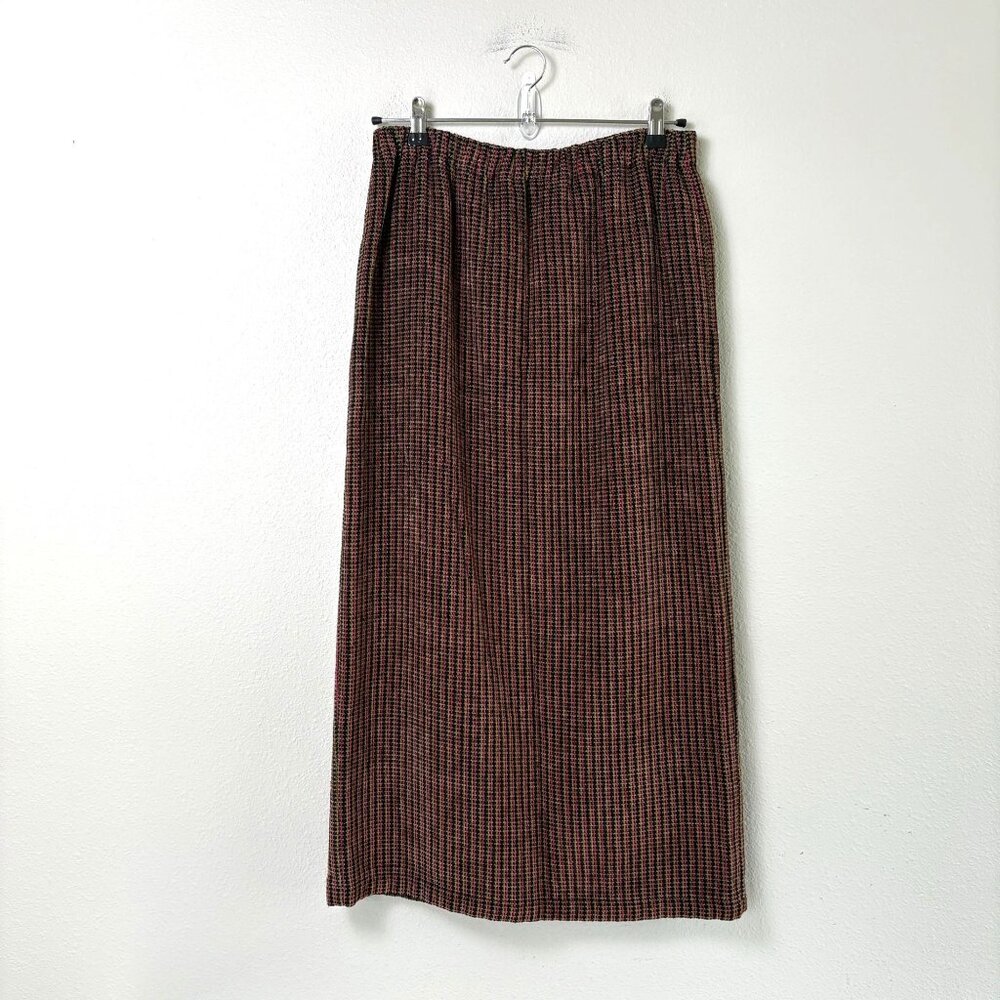 Frittelli & Lockwood Midi Maxi‎ Pencil Skirt Size M Brown Pink Yellow Chenille